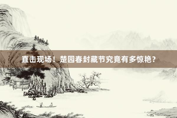 直击现场！楚园春封藏节究竟有多惊艳？