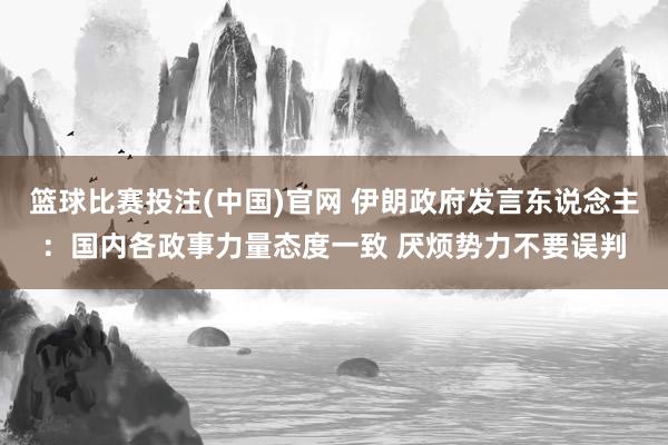 篮球比赛投注(中国)官网 伊朗政府发言东说念主：国内各政事力量态度一致 厌烦势力不要误判