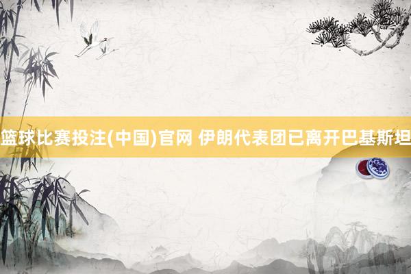 篮球比赛投注(中国)官网 伊朗代表团已离开巴基斯坦