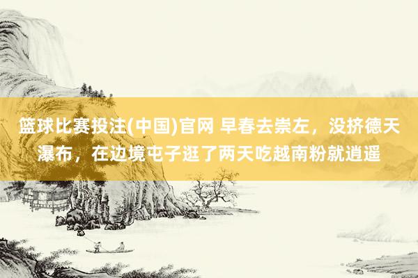 篮球比赛投注(中国)官网 早春去崇左，没挤德天瀑布，在边境屯子逛了两天吃越南粉就逍遥
