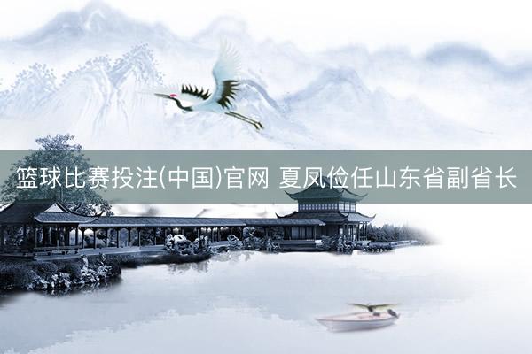 篮球比赛投注(中国)官网 夏凤俭任山东省副省长