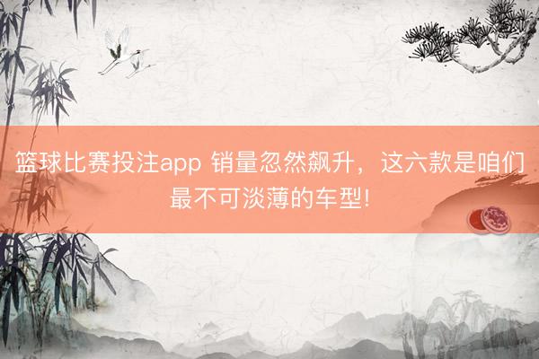 篮球比赛投注app 销量忽然飙升，这六款是咱们最不可淡薄的车型!